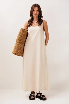 Платье 3303 сливочный + натуральный BUTER