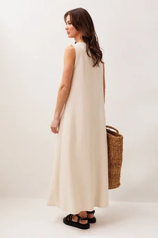 Платье 3303 сливочный + натуральный BUTER