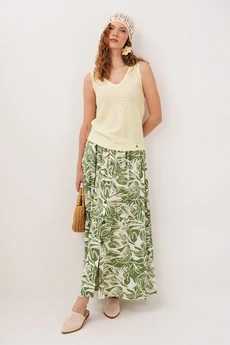 Юбка 3342 принт листья BUTER