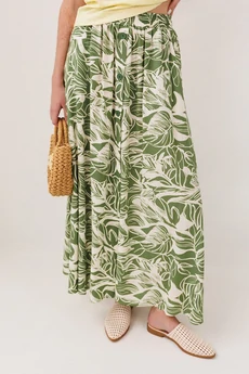 Юбка 3342 принт листья BUTER