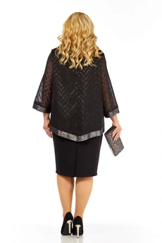 Костюм с платьем 1005 серебро Багира АнТа