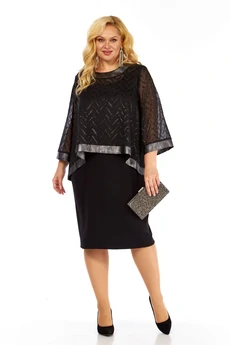 Костюм с платьем 1005 серебро Багира АнТа