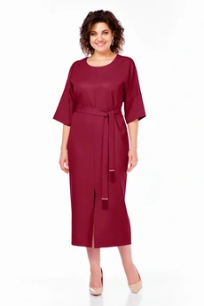 Платье 1046 бордовый Багира АнТа