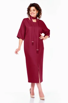 Платье 1046 бордовый Багира АнТа