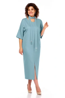 Платье 1046 серо-голубой Багира АнТа
