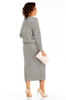 Костюм с юбкой 1073 серый Багира АнТа