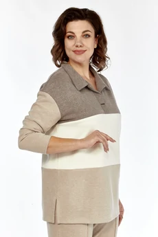 Костюм брючный 1074 бежевый Багира АнТа