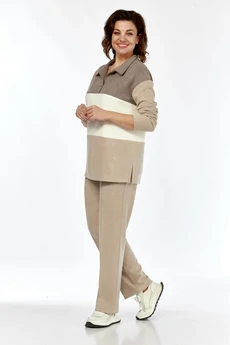 Костюм брючный 1074 бежевый Багира АнТа