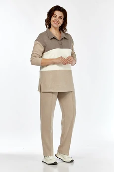 Костюм брючный 1074 бежевый Багира АнТа