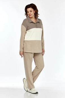 Костюм брючный 1074 бежевый Багира АнТа