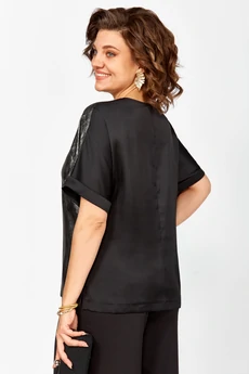 Костюм брючный 1076 черный + золото Багира АнТа