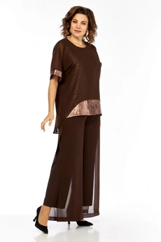 Костюм брючный 1080 коричневый Багира АнТа
