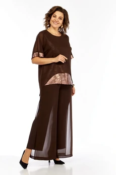 Костюм брючный 1080 коричневый Багира АнТа