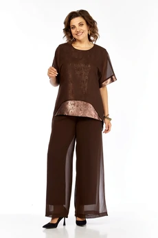 Костюм брючный 1080 коричневый Багира АнТа