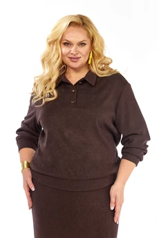 Костюм с юбкой 1083 шоколад Багира АнТа