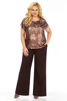 Костюм брючный 1084 шоколад Багира АнТа