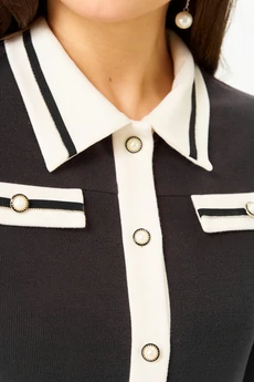 Костюм с юбкой 1088 графит + молоко Багира АнТа