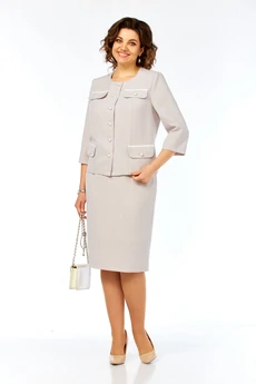 Костюм с юбкой 1104 бежевый Багира АнТа