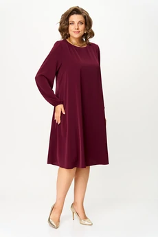 Платье 3173 бордовый Багряница