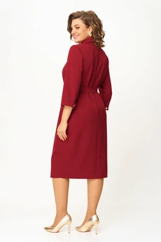 Платье 5100 бордово-красный Багряница