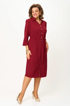 Платье 5100 бордово-красный Багряница