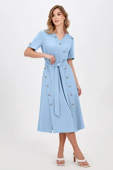 Платье 5034 голубой Bazalini