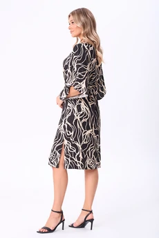 Платье 5080 коричневый Bazalini