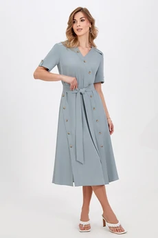 Платье 5034 серо-голубой Bazalini