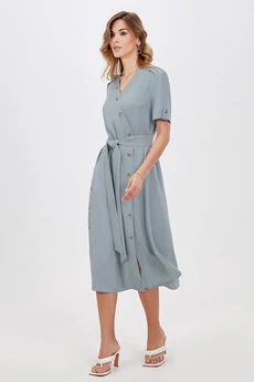 Платье 5034 серо-голубой Bazalini