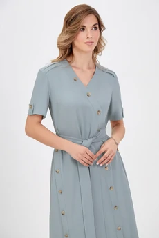 Платье 5034 серо-голубой Bazalini