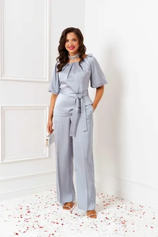 Костюм брючный 6381 стальной Beautiful&Free
