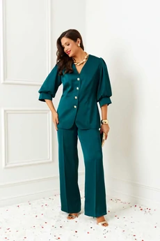 Костюм брючный 6382 изумруд Beautiful&Free