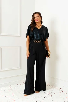 Комбинезон 6391 черно-бархатный Beautiful&Free
