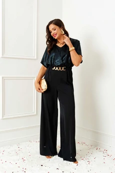 Комбинезон 6391 черно-бархатный Beautiful&Free