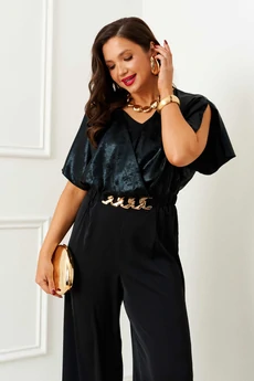 Комбинезон 6391 черно-бархатный Beautiful&Free