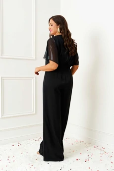 Комбинезон 6391 черно-прозрачный Beautiful&Free