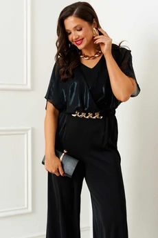 Комбинезон 6391 черно-прозрачный Beautiful&Free