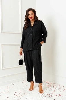 Костюм брючный 6393 черный Beautiful&Free