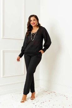 Костюм брючный 6395 черный Beautiful&Free