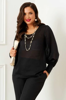 Костюм брючный 6395 черный Beautiful&Free