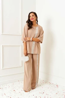 Костюм брючный 6396 латте Beautiful&Free