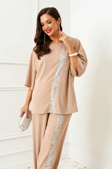 Костюм брючный 6396 латте Beautiful&Free