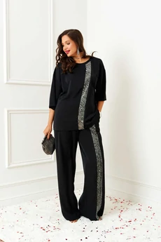 Костюм брючный 6396 черный Beautiful&Free