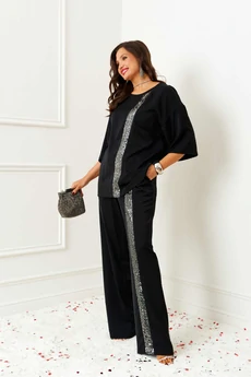 Костюм брючный 6396 черный Beautiful&Free