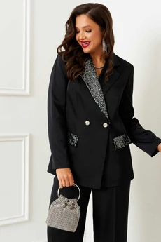 Костюм брючный 6398 черный Beautiful&Free