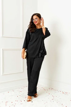 Костюм брючный 6401 черный Beautiful&Free