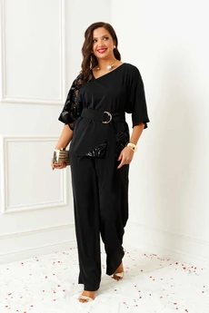 Костюм брючный 6402 черный Beautiful&Free