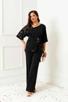 Костюм брючный 6402 черный Beautiful&Free