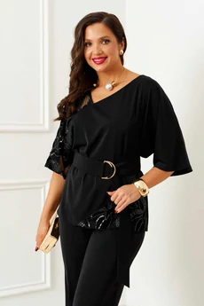 Костюм брючный 6402 черный Beautiful&Free