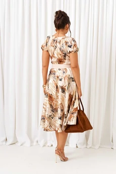 Костюм с платьем 6407 бежевый Beautiful&Free